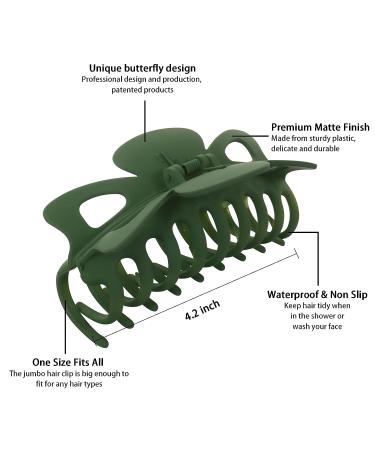 Magicsky Large Hair Claw Clips 10PCS - Strong Hold Butterfly Banana Clips for Women & Girls - Matte Black & Brown Neutral - Buy Online on GoSupps.com