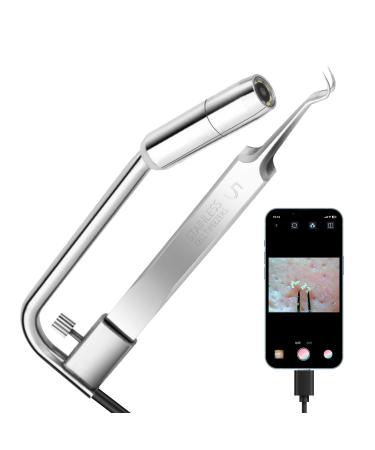 Kosimai Visual Black Head Remover for Face Tool with Camera HD Camera 20 times magnification 1080P Suitable for Women and Men Pore Cleaner (Silver)