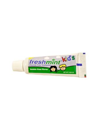 144 Tubes of Freshmint  0.85 oz. Kids Fluoride-Free Toothpaste Bubble Gum Flavor