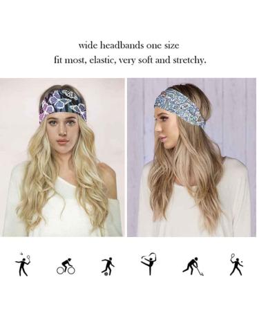 Boho Wide Headbands Black African Headwraps Set 6 - Buy Online on GoSupps.com