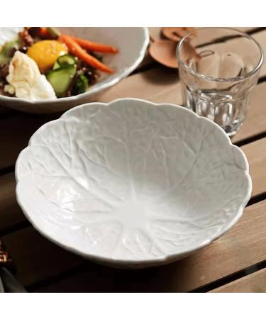 Salad Bowl Ceramic Salad Bowl Home Kitchen Fruit Bowl Suitable for Hotels Restaurants Clubs and Tableware Pasta Bowls - Buy Online on GoSupps.com