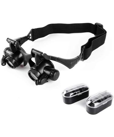 Magnifying Glass 10 Times / 15 Times / 20 Times / 25 Times Glasses Type Wearing Magnifying Glass Binoculars with Lights Repair Clocks Made in China - Buy Online on GoSupps.com