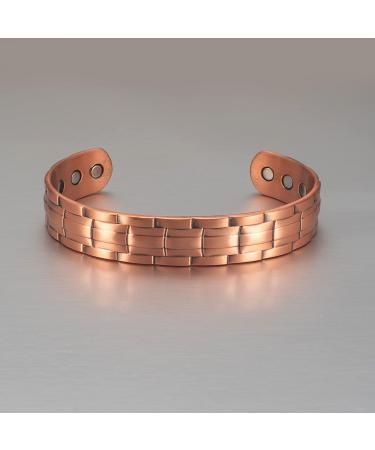 Enermagix Magnetic Copper Bracelets for Men & Women | 99.9% Solid Copper Cuffs with Powerful 3509 Gauss Magnets - Buy Online on GoSupps.com