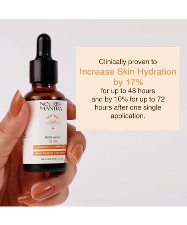 Nourish Mantra Glow Serum | Vitamin C & E | Paraben & Sulfate-Free | Ideal for Oily & Dry Skin | International Shipping - Buy Online on GoSupps.com