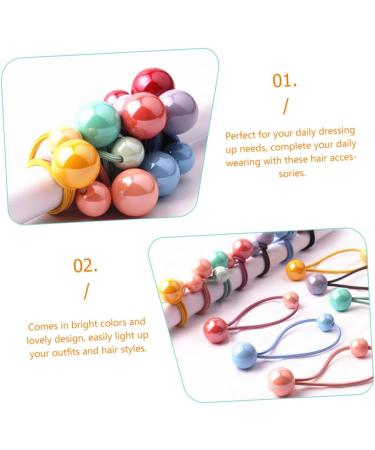 minkissy 28 Pairs Headband Color Hair Tie Hair Ponytail Girl Hair Ties Elastic Hair Bands Hair Ties for Girls Ponytail Holders Girls Hair Rope Hair Balls for Girls Hair Hair Rope Bead - Buy Online on GoSupps.com