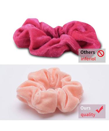 50 Colorful Hair Tie Scrunchies - Elastic Hair Bands + Storage Bag | Best Hair Accessories for Women & Girls - Buy Online on GoSupps.com