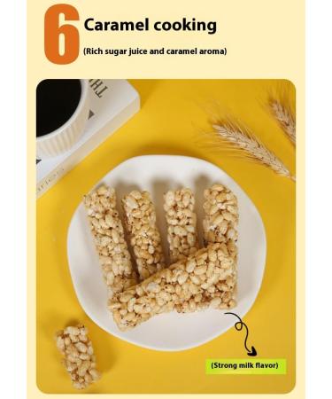 Strong Milk Flavor Chewy Cereal Bars Puffed Brown Rice Cereal Bar Crispy Taste Made with Whole Grain Cereals Non-Fried Light Baking Individual Packaging Casual Nostalgic Snacks -228g - Buy Online on GoSupps.com