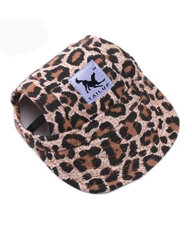 EGURS DOUS BASSEBALL HATES PEACE SUNBONNET SONNECTION DOUP DOUCH DOUCH for small medium and large dogs and cats Leopard patterns S