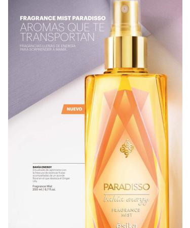 Esika Paradisso Bahia Energy Fragrance Body Mist 6.7 fl oz - Refreshing Exotic Fruits and Floral Notes - Buy Online on GoSupps.com