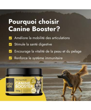 Petsy Labs Canine Booster (3 x 150 g) with Green-lipped Mussel Dog Supplement Dog Supplement Supports Immune System Joint Mobility and More - Buy Online on GoSupps.com