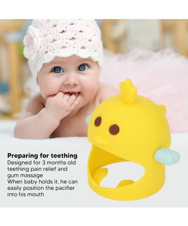 Bite Ring Toys - Silicone Sweet Chick Shape Pacifiers with Biting Stems for Babies (Lemon Yellow) | Soothing Day & Night Solution - Buy Online on GoSupps.com