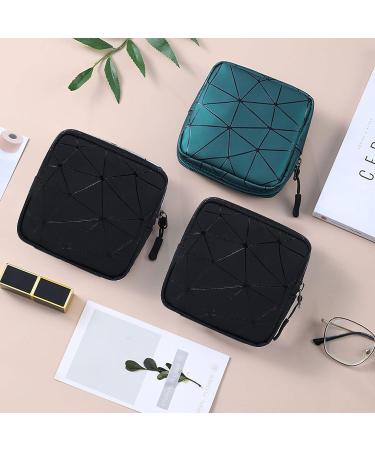 CCLEOOCOO Sanitary Napkin Storage Bag - Waterproof Leather Menstrual Cup Pouch & Makeup Wallet (Black) - Buy Online on GoSupps.com