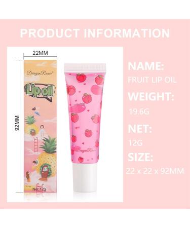 Holzsammlung Moisturizing Lip Oil No-Sticky Lip Gloss Lip Balm Lip Care Fruit Flavoured Lip Oil For Dry Lip's Moisturizing Hydrating And Nourishing(Peach+Pineapple+Avocado+Strawberry+Grape+Cherry) A05# - Buy Online on GoSupps.com