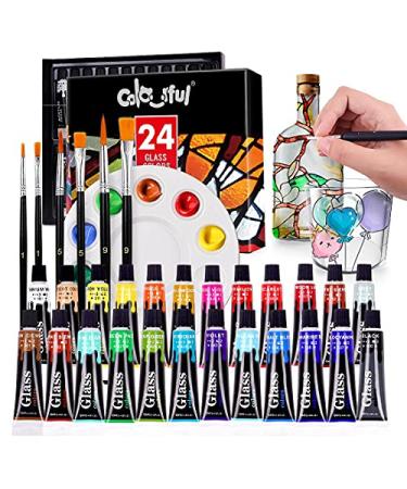 Colorful Fabric Paint Set with 6 Brushes, 1 Palette, 26 Colors Waterproof  Permanent Textile Painting Kit for Adults to Arts on Clothes, Shoes, and
