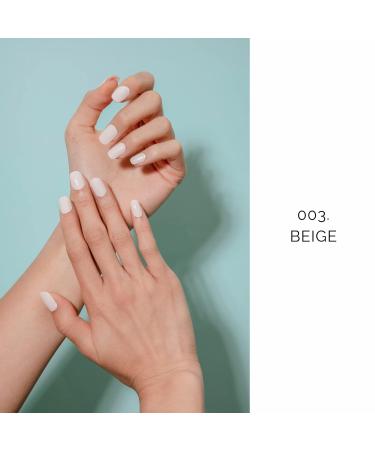 Nailog Halfway Hardened Gel Nail Wraps - 20pcs Long-Lasting Nail Polish Strips | Salon Quality Gel Nail Stickers | Shiny Beige Nail Art Kit - Buy Online on GoSupps.com