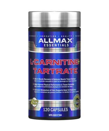 ALLMAX Nutrition - L-Carnitine + tartrate + vitamin B5-120 count capsules