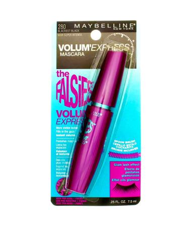 Maybelline New York Volum'Express The Falsies Washable Mascara Special Value Pack, Blackest Black 0.25 Fl Oz (Pack of 2) - Buy Online on GoSupps.com