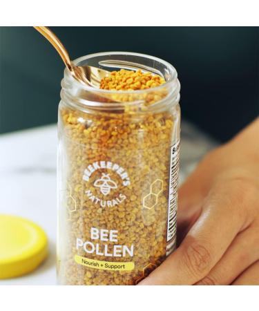 Raw Bee Pollen Granules - Natural Enzymes, Vitamin B, Gluten-Free, Keto & Paleo Friendly - 5.2 oz | Beekeeper's Naturals - Buy Online on GoSupps.com