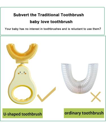 KAOXIYU Toddler U-Shaped Kids Toothbrush Set | 2 Brush Heads | Manual Whole Mouth Toothbrush for Kids 2-6 Years | 360 Degrees U-Shape Extra Soft Toothbrush - Buy Online on GoSupps.com