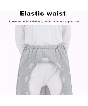 Shop Daily Wear Fleece Open File Nursing Pants for Elderly & Disabled - Detachable Crotch Gray - Size L/Large - Comfortable Incontinence Solution - Buy Online on GoSupps.com