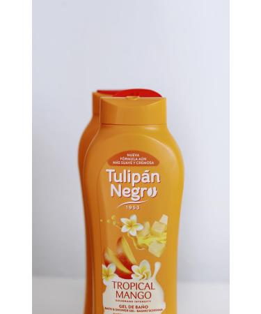  TULIPAN NEGRO Black Tulip - Tropical Mango Shower Gel 650ml | Deep Hydration with Natural Mango Extract | Exotic & Lasting Aroma | Soft Hydrated & Revitalized Skin - Buy Online on GoSupps.com