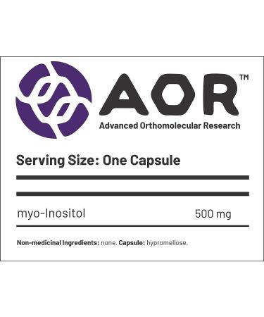 AOR Inositol Caps 500mg 90 Capsules - Myo-Inositol Supplement for Mental Well-Being & Cognitive Support - Promotes Healthy Brain Function & Cell Communication - Supports Women's Hormonal Balance 90 count (Pack of 1) - Buy Online on GoSupps.com