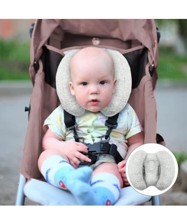 Blublu Park Baby 2 in 1 Travel Cushion - Adjustable Neck and Head Support Insert for 3-12 Month Infants, Gray - Buy Online on GoSupps.com