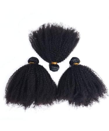 Feibin Mongolian Afro Kinky Curly Human Hair Bundles - 8-12 Inches - Virgin Hair Weave for Black Women - Buy Online on GoSupps.com