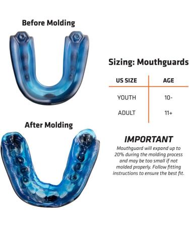 Under Armour Sports Mouth Guard with Detachable Helmet Strap - Youth & Adult | Ideal for Football, Lacrosse, Basketball, Hockey, Boxing, MMA, Jiu Jitsu | Black - Buy Online on GoSupps.com