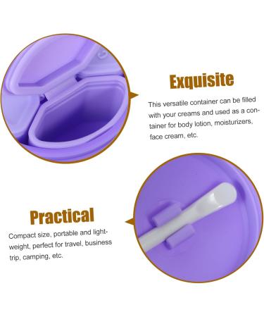 minkissy Makeup Sets Cream box travel empty cream jar makeup cream jar cream jar with sealed lid salve jar body butters travel jar for creams Storage Box purple Silica gel vacation Travel - Buy Online on GoSupps.com