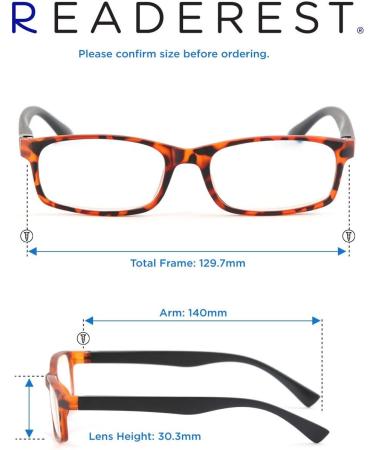 Readerest Blue Light Blocking Reading Glasses - Tortoise/Black 1.75x Magnification - Stylish Computer Glasses for Men & Women Anti Glare & UV Protection - Buy Online on GoSupps.com