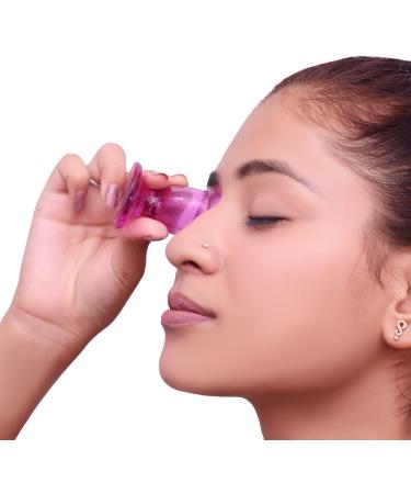 Glass Eye Wash Cup Set for Clean & Healthy Eyes | Soothing Relief from Irritants | Eye Shaped Rim | Set of 2 (Pink) - Buy Online on GoSupps.com