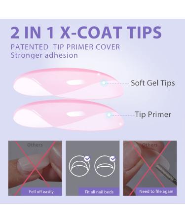 Buy Bartbox Short Almond Press On Nails - Soft Gel Full Cover Nail Tips | Pre-Designed Pink Artificial Fingernails for Nail Extensions - Buy Online on GoSupps.com