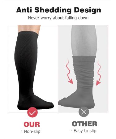 Walking Boot Socks - 2 Pairs Orthopedic Liner Socks for Men & Women | Comfortable Medical Boot Socks for Fractures - Black - Buy Online on GoSupps.com