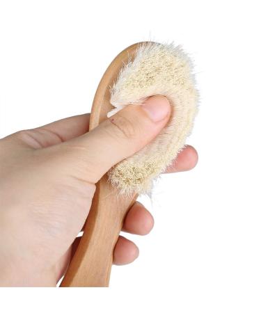 Soft Natural Goat Baby Hair Brush and Infant Head Massage Comb with Wooden Handle - Buy Online on GoSupps.com