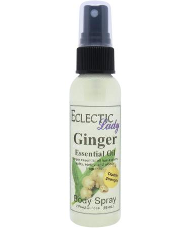 Ginger Essential Oil Body Spray (Double Strength) 2 ounces Body Mist for Women with Clean Light & Gentle Fragrance Long Lasting Perfume with Comforting Scent for Men & Women Cologne with Soft Double Strength 2 Fluid Ounces