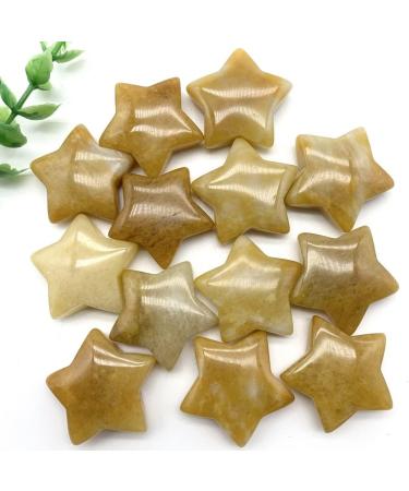Natural Crystal Rough Crystal Natural Yellow Crystals Stone Carved Star Shaped Smooth StoneCrystals Room Decoration Can be Used for Natural Stones PEIQIYIN - Buy Online on GoSupps.com