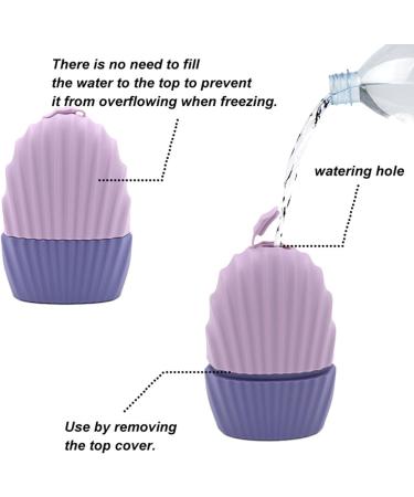 Facial Ice Roller Ice Cube Roller Reusable Ice Cube Roller Silicone Ice Face Massager For Pores Skin Reduce Puffiness Purple - Buy Online on GoSupps.com