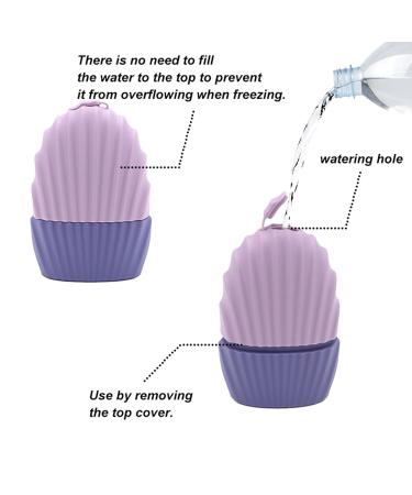 Facial Ice Mold & Roller - Silicone Ice Massager for Eye Puffiness Relief & Skin Care - Reusable Face Cooling Tool in Purple - Buy Online on GoSupps.com