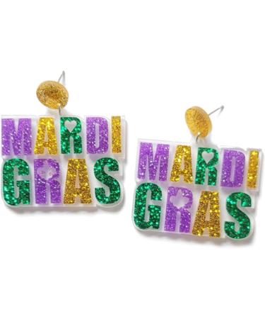 Feylie von Ohrringen - Creative Acrylic Festival Earrings | Unique Glitter Letter Dangle Earrings for Women | Perfect Carnival Gift - Buy Online on GoSupps.com