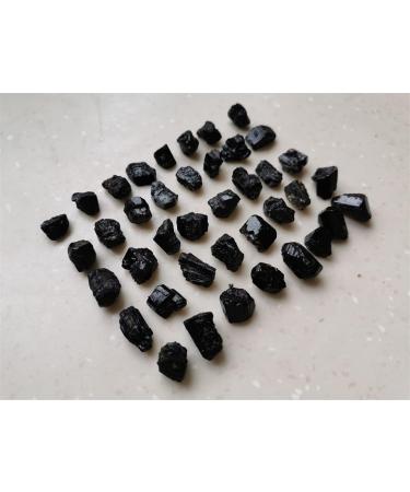 for 40pcs Lot Natural Black Tourmaline Rough Stone Rock Specimen60-70g s ningxiao - Buy Online on GoSupps.com