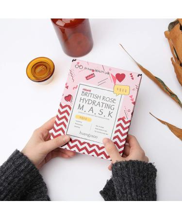 Huangjisoo British Rose Hydrating Beauty Mask - 1 Sheet (25ml) | Nourishing Skincare - Buy Online on GoSupps.com