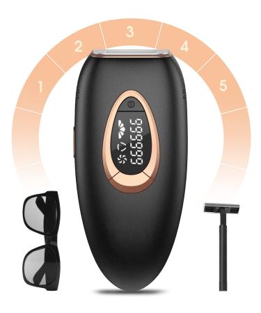 LZSTOP Hair Removal for Woman and Man,IPL Device, Permanent Painless Removal, Upgrade 999,999 Flashes Lifetime to Use, At-Home Use Facial ,Lips, Arms, Legs, Bikini, Back Black