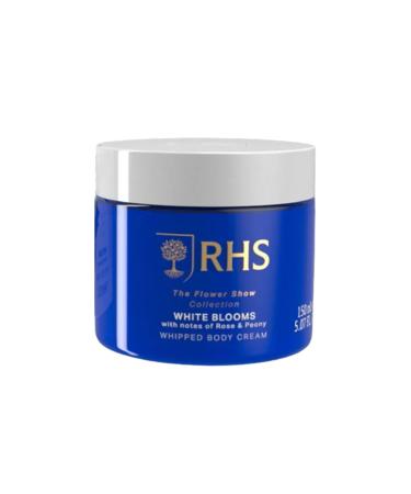 RHS Flower Show White Blooms Cr me corporelle fouett e l g re et hydratante au beurre de karit Parfum floral doux de rose jasmin et vanille 150 ml