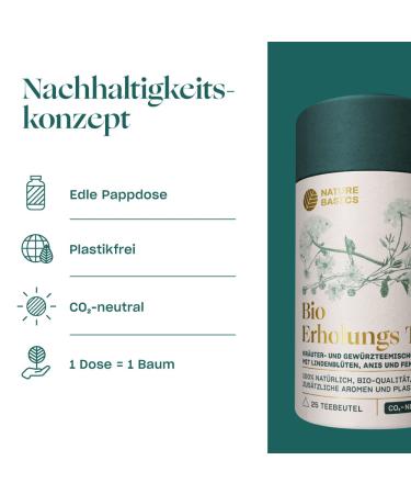 Organic Recovery Tea - 25 Bags | Ayurvedic Herbal Tea with Linden Anise & Fennel | Certified Sustainable & High-Quality Packaging - Buy Online on GoSupps.com