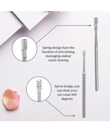 Pleteffect Ear Cleaner 6 Pcs EarWax Cleaner Tool Set Professional Ear Cleaning Master Earwax Cleaner Tool Set Spring Earwax Tool Set(Black) - Buy Online on GoSupps.com