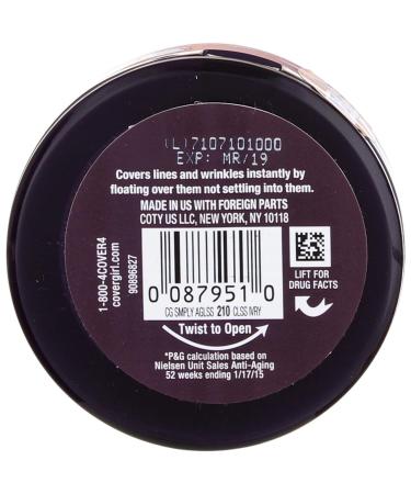 CoverGirl & Olay Simply Ageless Foundation Classic Ivory 210 0.40 oz (Pack of 2) - 0.4 Fl Oz x2 - Buy Online on GoSupps.com