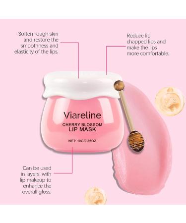 Viareline Cherry Blossom Lip Balm available in all seasons exfoliating hydrating and moisturizing brightening lip skin moisturizing and improving lip lines - Buy Online on GoSupps.com