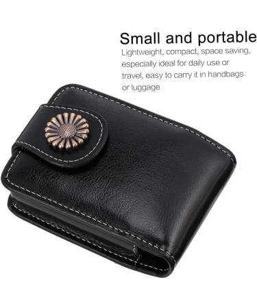 Small Lipstick Pouch - Leather Lipstick Organizer & Mini Cosmetic Bag with Mirror - Travel Size Makeup Case for Purse - Black 10x7x3cm - Buy Online on GoSupps.com