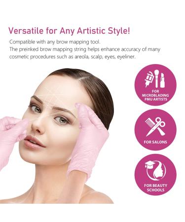 Pinkiou Eyebrow Mapping String for Microblading | Pre-Inked Brow Map Line Tool for Permanent Makeup and Tattoo Artists - Buy Online on GoSupps.com